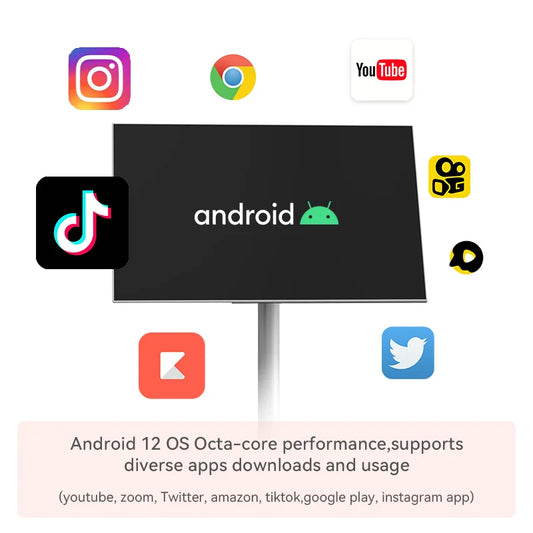 Free shipping Tv 21.5 Inch Incell Smart Display Lcd Touch Screen Indoor Android 12 Portable Smart Tv